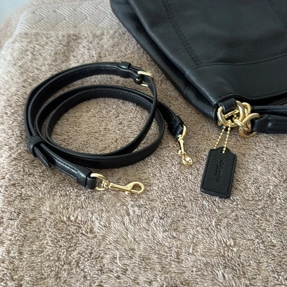 Coach Black Pebbled Leather Shoulder Bag L1781-F23537 - Picture 9 of 10